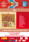 Cartel de la actividad Semana de la Ciencia 2013: "La Biblioteca Califal de Córdoba: libros, ciencia y política"