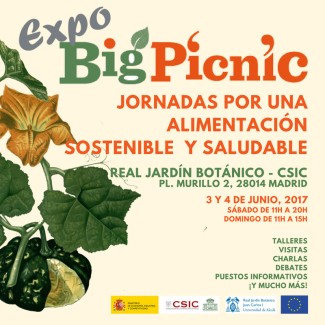 Cartel de las jornadas Jornadas "Por una alimentación sostenible y saludable, Expo Big Picnic"