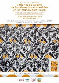 Cartel del seminario Seminario: "Cadenas de valores de los alimentos sostenibles en un mundo post-Covid"