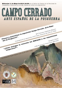 Cartel de la exposición Exposición "Campo Cerrado. Arte español de la posguerra"