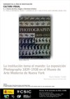La institución toma el mando: La exposición Photography 1839-1938 Seminario Cultura Visual: "La institución toma el mando: La exposición Photography 1839-1938 en el Museo de Arte Moderno de Nueva York"