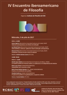 Cartel del encuentro IV Encuentro iberoamericano de Filosofía