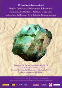 Cartel del seminario IX Seminario Internacional: Redes Públicas y Relaciones Editoriales