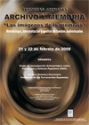 Cartel de las jornadas III Jornadas Archivo y Memoria: "Las imágenes de la memoria"