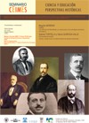 Cartel del seminario Seminario CEIMES. "Ciencia y Educación. Perspectivas Históricas"