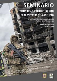 Cartel del seminario Seminario "Continuidad o discontinuidad en el espectro del conflicto"