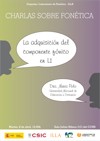 Cartel del seminario Charlas sobre fonética 2014: "La adquisición del componente fónico en L1"