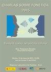Cartel de la conferencia Charlas sobre Fonética 2015: "Elementi iconici nel parlato italiano"