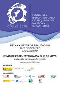 Cartel del evento I Congreso Iberoamericano de Arqueología Náutica y Subacuática (CIANYS 2020)