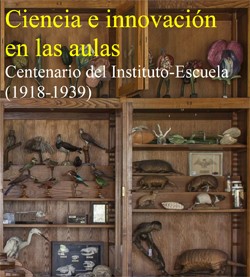 Cartel del evento Ciencia e innovación en las aulas. Centenario del Instituto-Escuela (1918-1939)