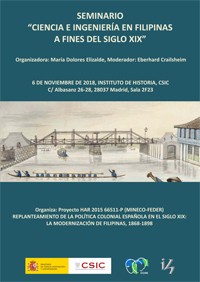 Cartel del seminario Seminario "Ciencia e Ingeniería en Filipinas a fines del siglo XIX"