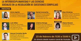 Cartel del coloquio Coloquio "La interdisciplinariedad y las ciencias sociales en la resolución de cuestiones complejas"