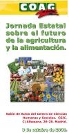 Cartel de la jornada Jornada Estatal sobre: "el futuro de la agricultura y la alimentación"