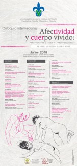 Cartel del evento Coloquio Internacional "Afectividad y cuerpo vivido: perspectivas éticas y fenomemológicas"
