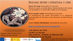 Cartel del seminario Seminario "Diálogo entre literatura y cine"