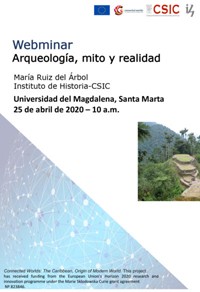 Cartel del evento Webminar "Arqueología, mito y realidad"