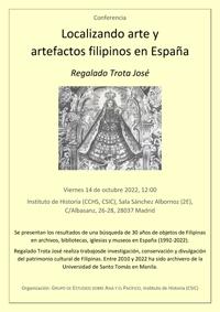 Conferencia "Localizando arte y artefactos filipinos en España"