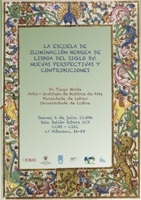 Cartel del seminario Seminario "La Escuela de Iluminación Hebrea de Lisboa del siglo XV: nuevas perspectivas y contribuciones"