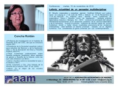 Conferencia "Leibniz: actualidad de un pensador multidisciplinar" Conferencia "Leibniz: actualidad de un pensador multidisciplinar"