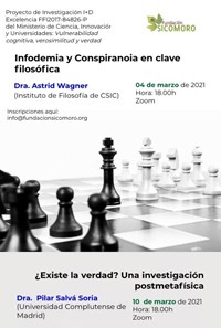 Conferencia: "Infodemia y conspiranoia en clave filosófica" Conferencia: "Infodemia y conspiranoia en clave filosófica"