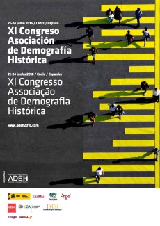 Cartel del congreso XI Congreso de la Asociación de Demografía Histórica (ADEH)