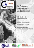 Cartel del congreso IV Congreso Internacional de Bioderecho