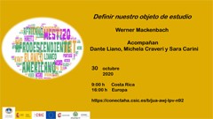 Cartel del seminario Webinar: "Definir nuestro objeto de estudio"