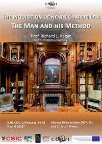 cartel del seminario Seminario CORPI: "The Inquisition of Henry Charles Lea: The Man and his Method"