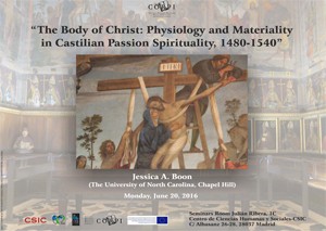 Cartel del seminario Seminario CORPI: "The (Hyper)body of Christ: Physiology and Materiality in Castilian Passion Spirituality, 1480-1540"