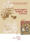 Cartel del congreso 2nd. International Congress on: "Eastern Christianity. Manuscripts, Scribs and Context"