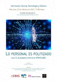 Cartel del seminario Seminario CTG: "Lo personal es politizado"