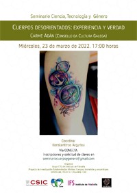 Cartel del seminario Seminario CTG: "Cuerpos desorientados: experiencia y verdad"
