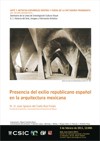 Cartel del seminario Seminario Cultura Visual: "Presencia del exilio republicano español en la arquitectura mexicana"