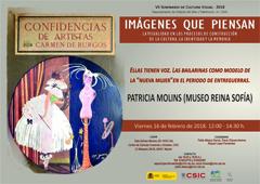 Tarjetón de presentación VII Seminario de Cultura Visual 2018 «Imágenes que piensan»: “Ellas tienen voz. Las bailarinas como modelo de la “nueva mujer” en el período de entreguerras”