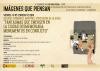 Cartel del seminario V Seminario de Cultura Visual 2016 «'Imágenes que piensan'. La visualidad en los procesos de construcción de la cultura, la identidad y la memoria»: “Fantasmas que emergen en la ciudad desmemoriada: Monumentos en conflicto”