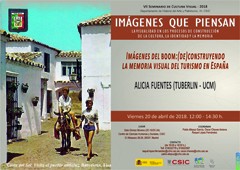 Tarjetón de presentación VII Seminario de Cultura Visual 2018 «Imágenes que piensan»: “Imágenes del boom: (de)construyendo la memoria visual del turismo en España”