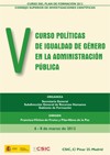 V Curso de Políticas de Igualdad de Género V Curso de Políticas de Igualdad de Género en las Administraciones Públicas