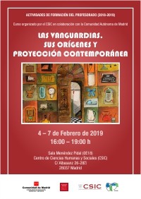 Cartel del curso Curso CAM "Las vanguardias: sus orígenes y proyección contemporánea"
