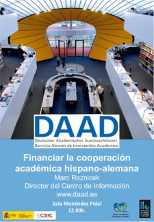 Cartel del seminario Seminario: "Financiar la cooperación académica hispano-alemana"