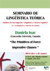 Cartel del seminario Seminario de Lingüística Teórica LyCC: "The Primitives of Force: Imperative Clauses"