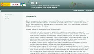 Diccionario español de términos literarios internacionales (DETLI) Diccionario español de términos literarios internacionales (DETLI)