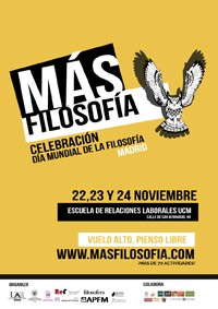 Cartel del evento Día Mundial de la Filosofía en Madrid