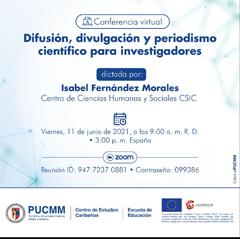 Conferencia "Difusión, divulgación y periodismo científico para investigadores"