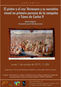 Cartel del seminario Seminario "El pintor y el rey: Vermeyen y su narrativa visual en primera persona de la campaña a Túnez de Carlos V"