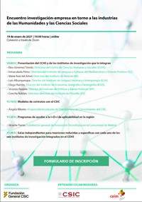 Encuentro investigación-empresa en torno a las industrias de las Humanidades y las Ciencias Sociales