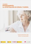 Cartel del congreso Congreso "Envejecimiento: La investigación en España y Europa"