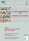 Cartel del seminario Seminario de Epistemología Histórica: “Genómica, raza y mestizaje”