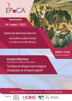 Seminario ÉPoCA: “Los libros de milagros como imágenes conceptuales en el Imperio español” Seminario ÉPoCA: “Los libros de milagros como imágenes conceptuales en el Imperio español”