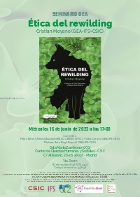 Cartel del seminario Seminario GEA (Grupo de Ética Aplicada): "Ética del rewilding"