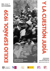 Cartel del coloquio Coloquio Internacional: "El exilio español de 1939 y la cuestión judía"